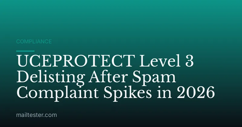 UCEPROTECT Level 3 Delisting After Spam Complaint Spikes in 2026