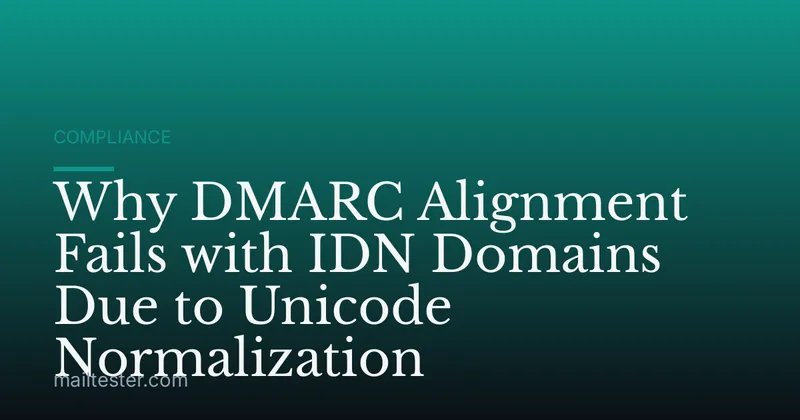 Why DMARC Alignment Fails with IDN Domains Due to Unicode Normalization
