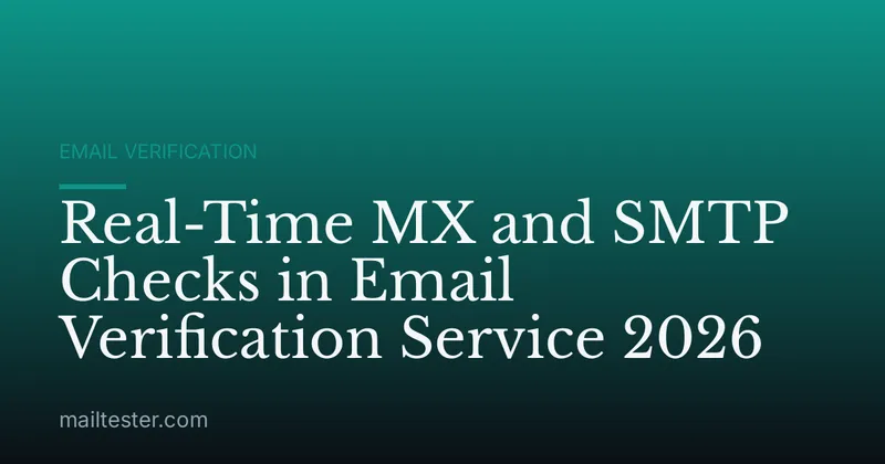 Real-Time MX and SMTP Checks in Email Verification Service 2026