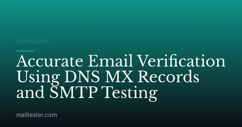 Accurate Email Verification Using DNS MX Records and SMTP Testing
