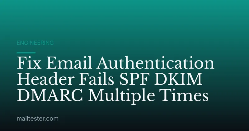 Fix Email Authentication Header Fails SPF DKIM DMARC Multiple Times