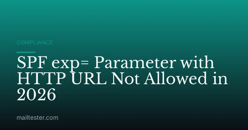 SPF exp= Parameter with HTTP URL Not Allowed in 2026