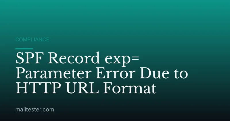 SPF Record exp= Parameter Error Due to HTTP URL Format