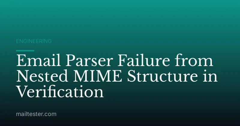 Email Parser Failure from Nested MIME Structure in Verification