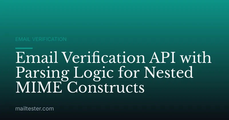 Email Verification API with Parsing Logic for Nested MIME Constructs