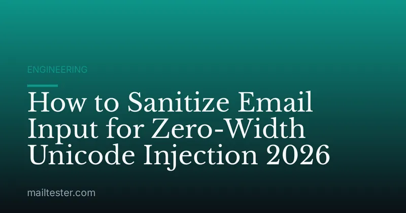 How to Sanitize Email Input for Zero-Width Unicode Injection 2026