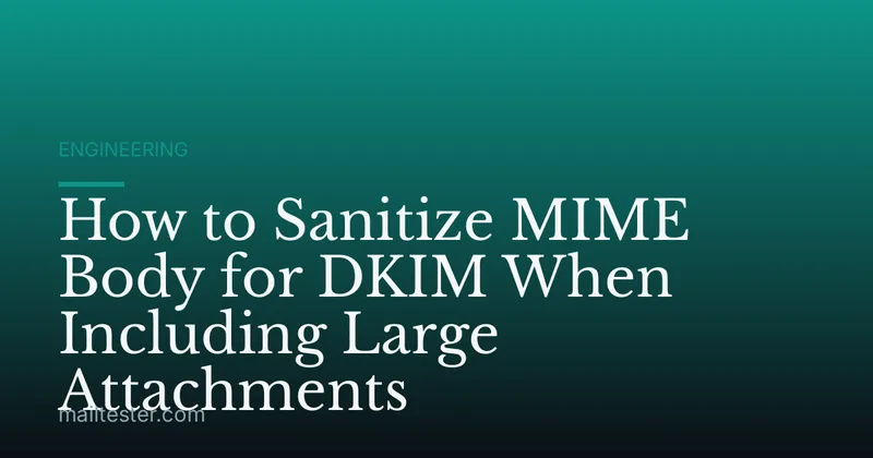 How to Sanitize MIME Body for DKIM When Including Large Attachments
