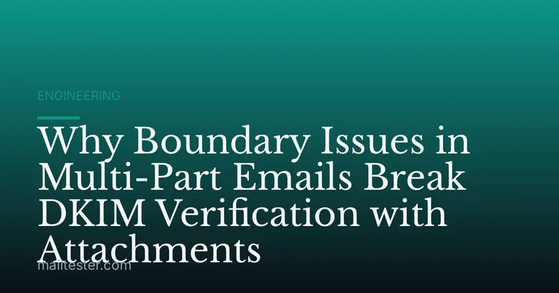 Why Boundary Issues in Multi-Part Emails Break DKIM Verification with Attachments
