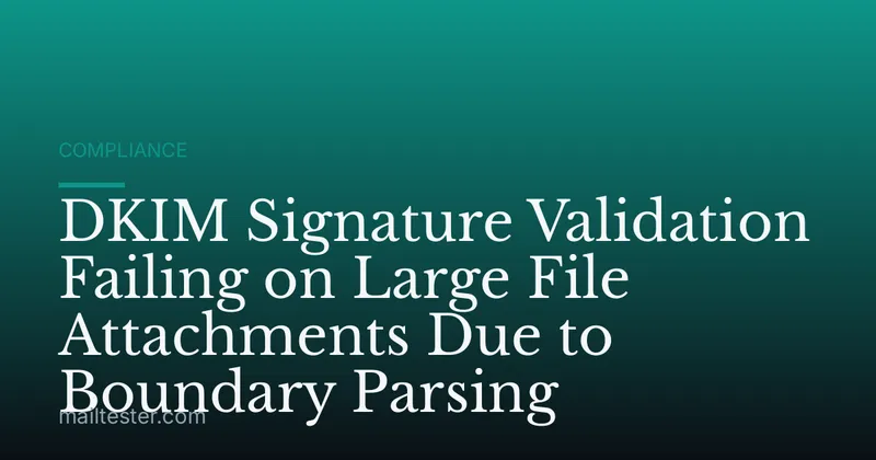 DKIM Signature Validation Failing on Large File Attachments Due to Boundary Parsing