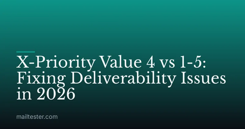 X-Priority Value 4 vs 1-5: Fixing Deliverability Issues in 2026