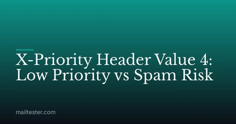 X-Priority Header Value 4: Low Priority vs Spam Risk