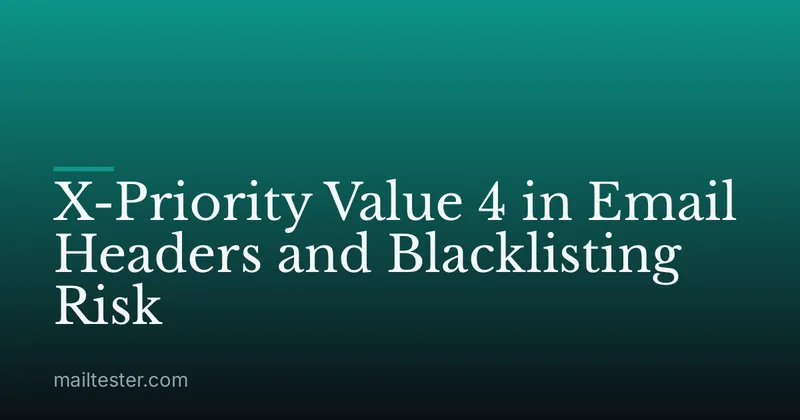 X-Priority Value 4 in Email Headers and Blacklisting Risk