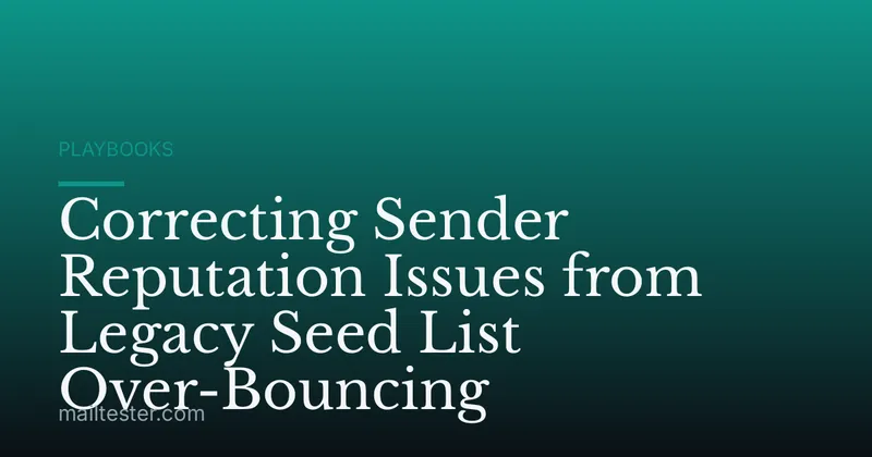 Correcting Sender Reputation Issues from Legacy Seed List Over-Bouncing