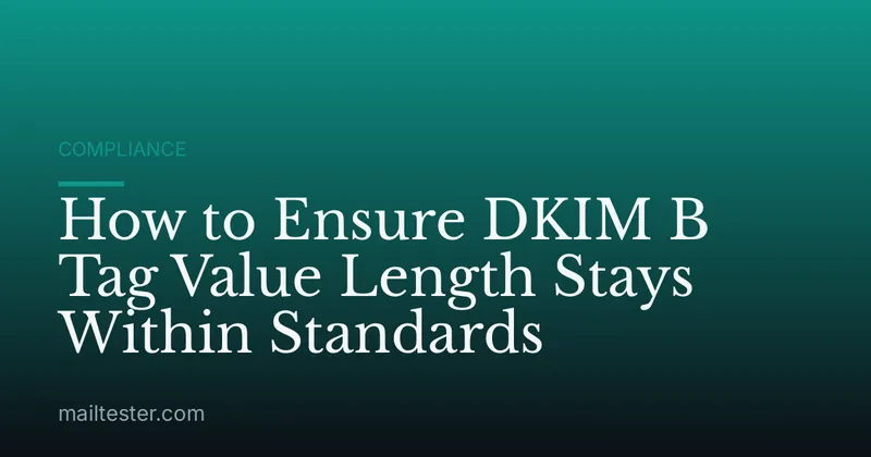 How to Ensure DKIM B Tag Value Length Stays Within Standards