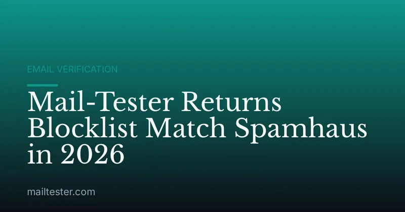 Mail-Tester Returns Blocklist Match Spamhaus in 2026