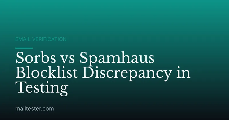 Sorbs vs Spamhaus Blocklist Discrepancy in Testing