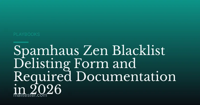 Spamhaus Zen Blacklist Delisting Form and Required Documentation in 2026