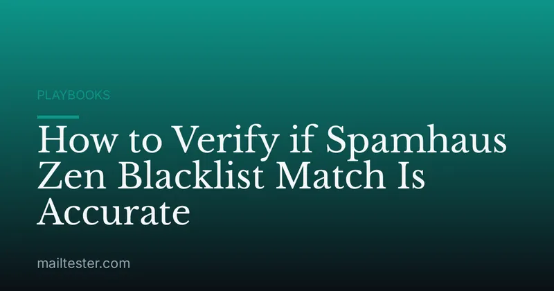 How to Verify if Spamhaus Zen Blacklist Match Is Accurate