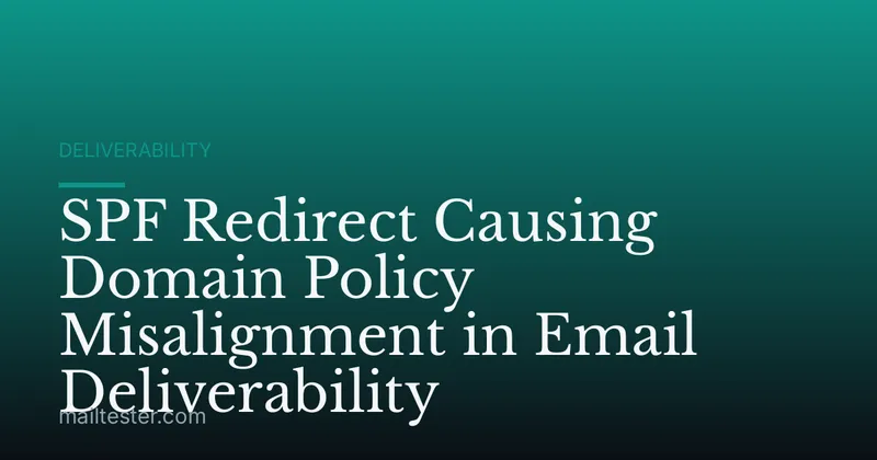SPF Redirect Causing Domain Policy Misalignment in Email Deliverability