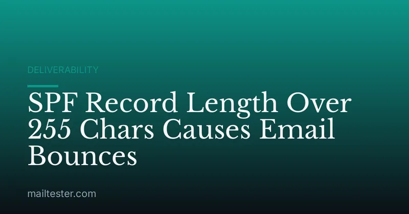 SPF Record Length Over 255 Chars Causes Email Bounces