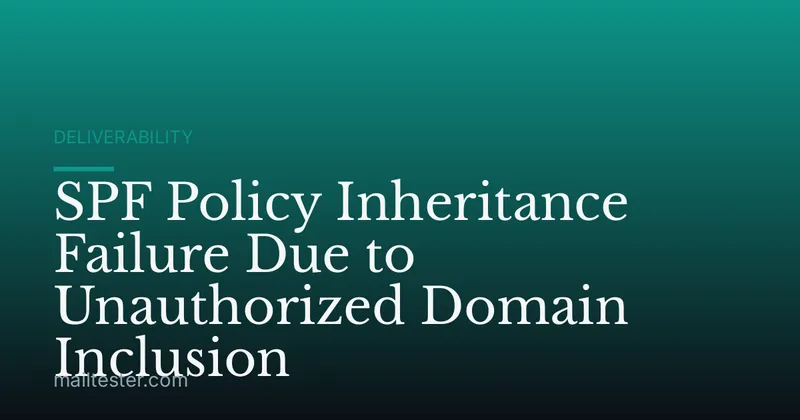 SPF Policy Inheritance Failure Due to Unauthorized Domain Inclusion
