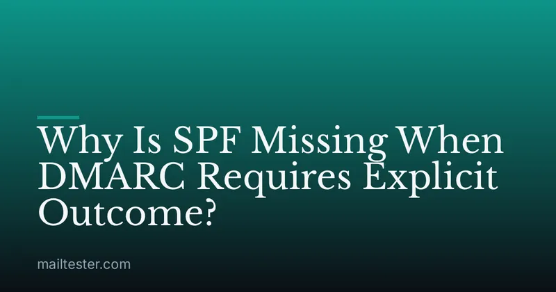 Why Is SPF Missing When DMARC Requires Explicit Outcome?