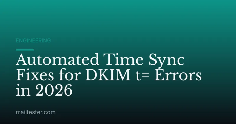 Automated Time Sync Fixes for DKIM t= Errors in 2026