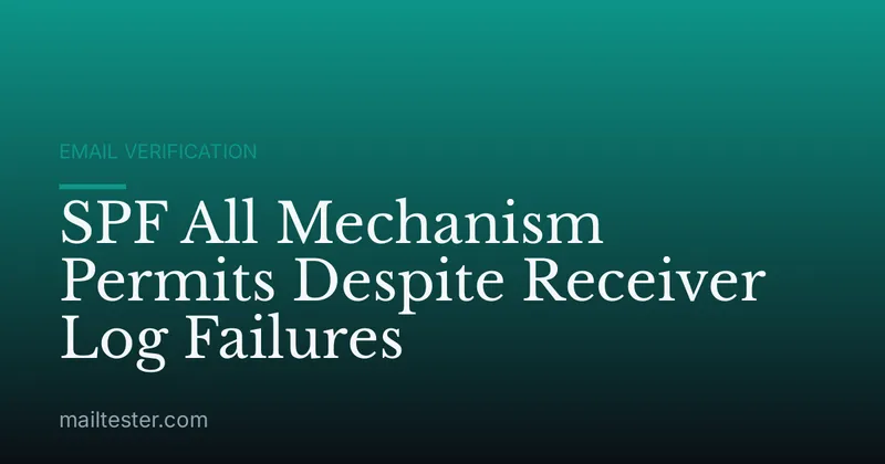 SPF All Mechanism Permits Despite Receiver Log Failures