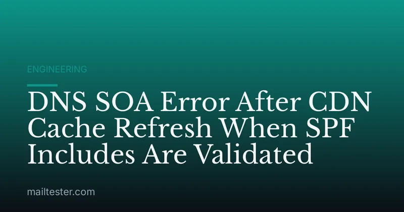 DNS SOA Error After CDN Cache Refresh When SPF Includes Are Validated
