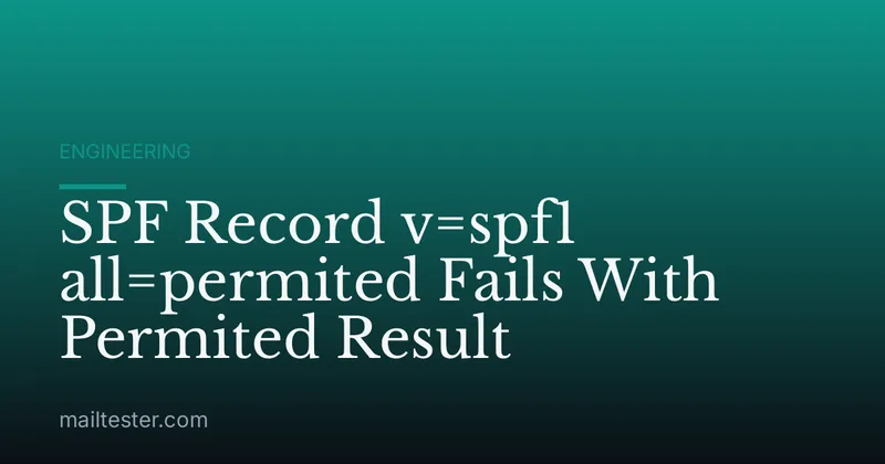 SPF Record v=spf1 all=permited Fails With Permited Result