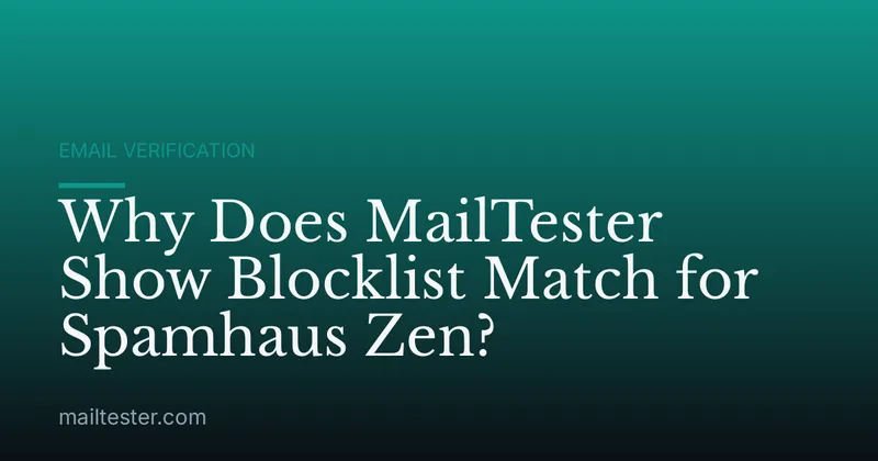 Why Does MailTester Show Blocklist Match for Spamhaus Zen?