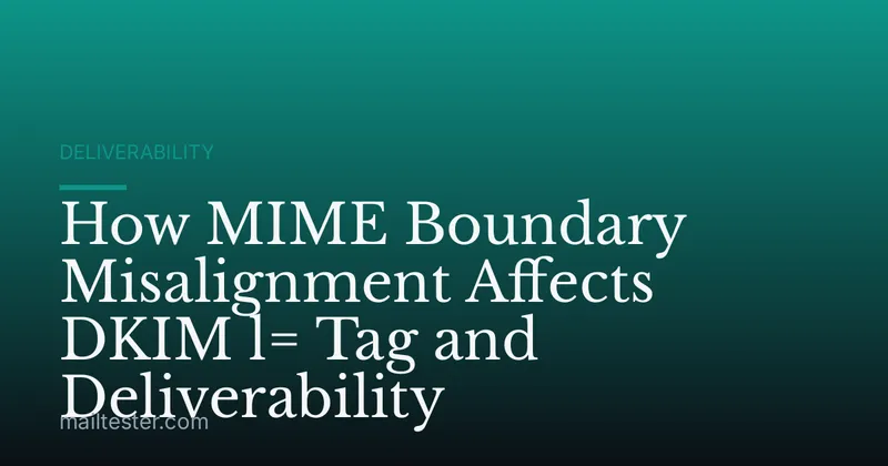 How MIME Boundary Misalignment Affects DKIM l= Tag and Deliverability