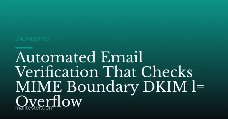 Automated Email Verification That Checks MIME Boundary DKIM l= Overflow