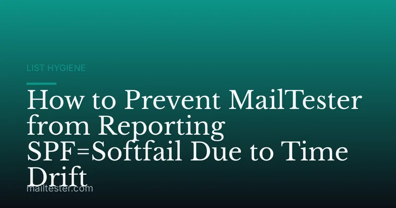 How to Prevent MailTester from Reporting SPF=Softfail Due to Time Drift