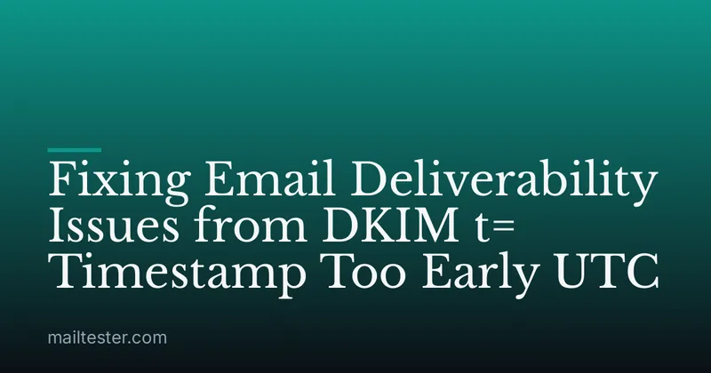 Fixing Email Deliverability Issues from DKIM t= Timestamp Too Early UTC