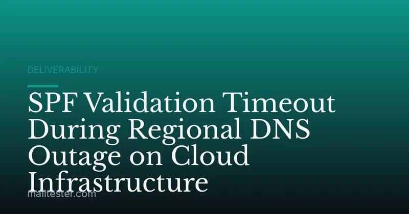SPF Validation Timeout During Regional DNS Outage on Cloud Infrastructure