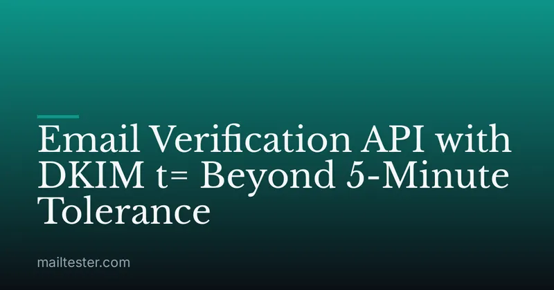 Email Verification API with DKIM t= Beyond 5-Minute Tolerance