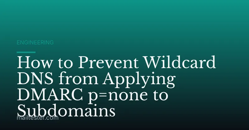 How to Prevent Wildcard DNS from Applying DMARC p=none to Subdomains