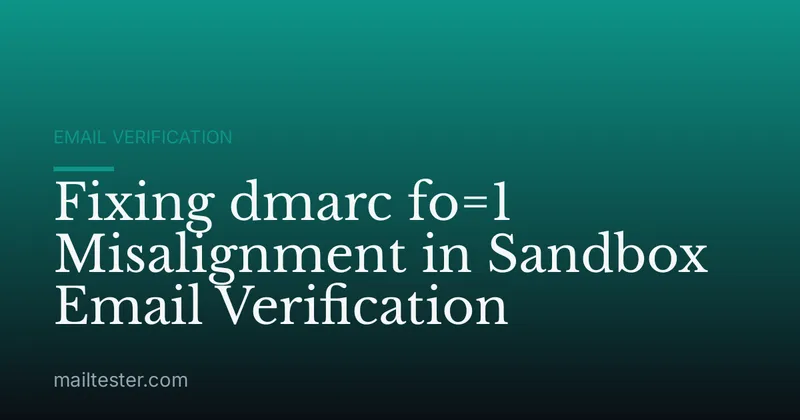 Fixing dmarc fo=1 Misalignment in Sandbox Email Verification