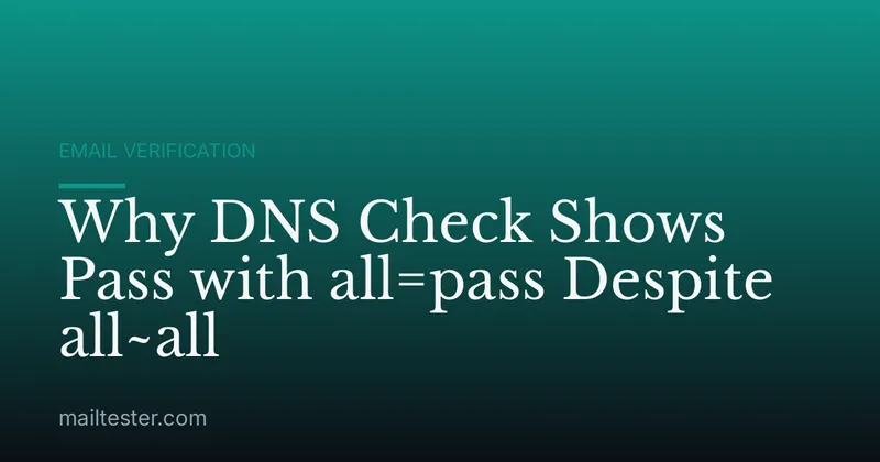 Why DNS Check Shows Pass with all=pass Despite all~all