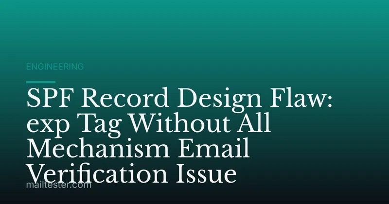 SPF Record Design Flaw: exp Tag Without All Mechanism Email Verification Issue