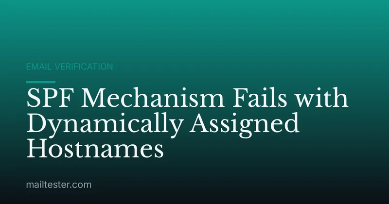 SPF Mechanism Fails with Dynamically Assigned Hostnames
