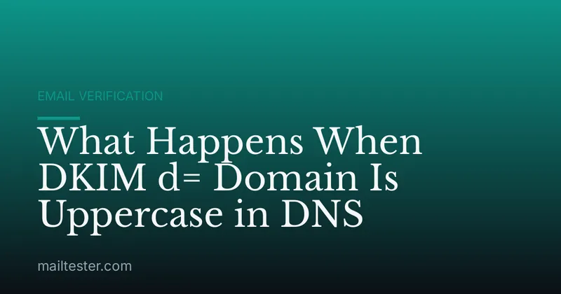 What Happens When DKIM d= Domain Is Uppercase in DNS