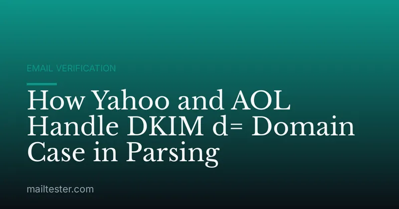How Yahoo and AOL Handle DKIM d= Domain Case in Parsing