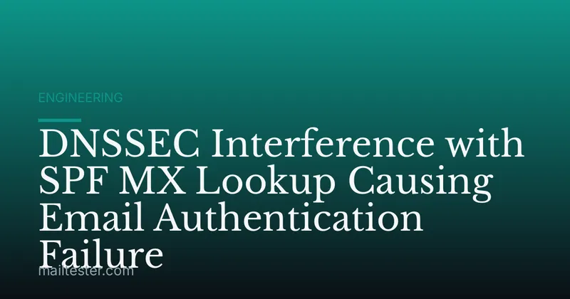 DNSSEC Interference with SPF MX Lookup Causing Email Authentication Failure