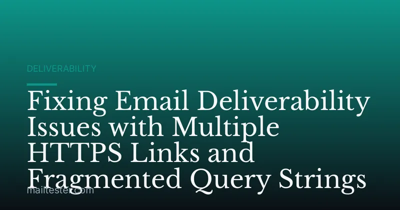 Fixing Email Deliverability Issues with Multiple HTTPS Links and Fragmented Query Strings