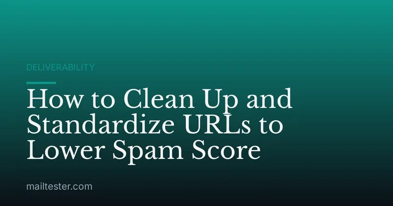 How to Clean Up and Standardize URLs to Lower Spam Score