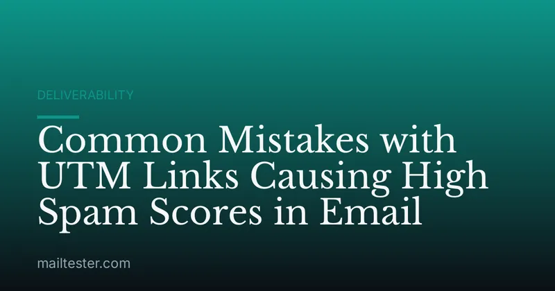 Common Mistakes with UTM Links Causing High Spam Scores in Email