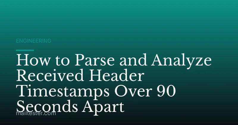 How to Parse and Analyze Received Header Timestamps Over 90 Seconds Apart