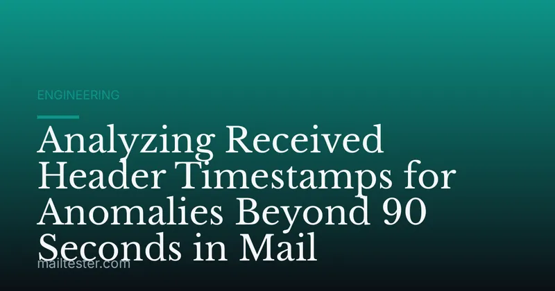 Analyzing Received Header Timestamps for Anomalies Beyond 90 Seconds in Mail